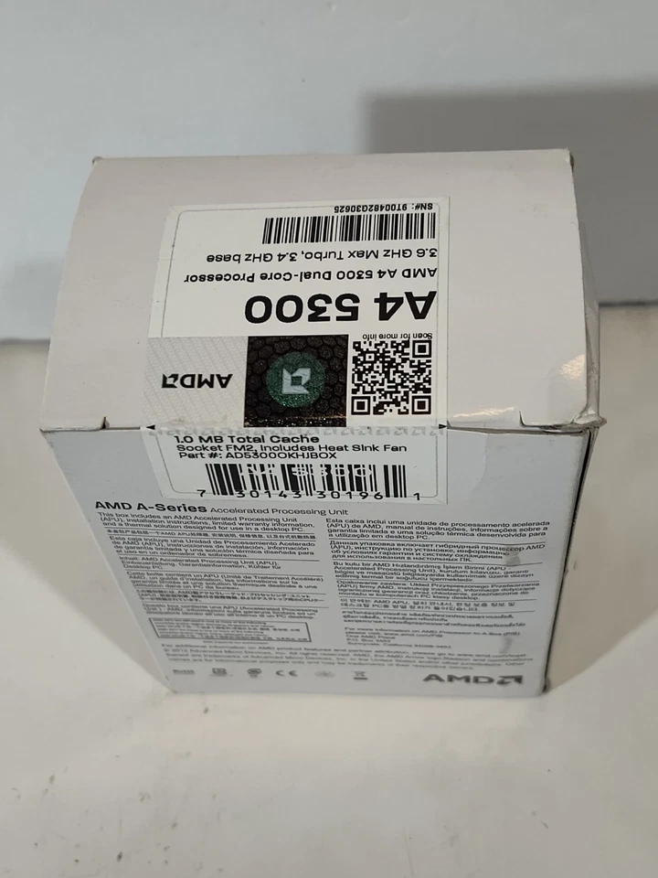 NEW AMD A4-5300  Dual-Core 3.6GHz Turbo FM2 AD5300OKHJBOX CPU Processor w/Cooler - Image 3 of 4