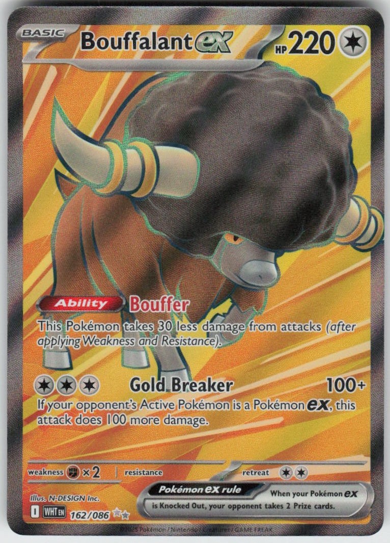 Bouffalant ex - 162/086 162/086 Ultra Rare SV: White Flare Near Mint