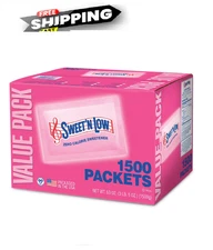 Sweet'N Low Zero Calorie Sweetener Value Pack, 1500 count, 53 oz
