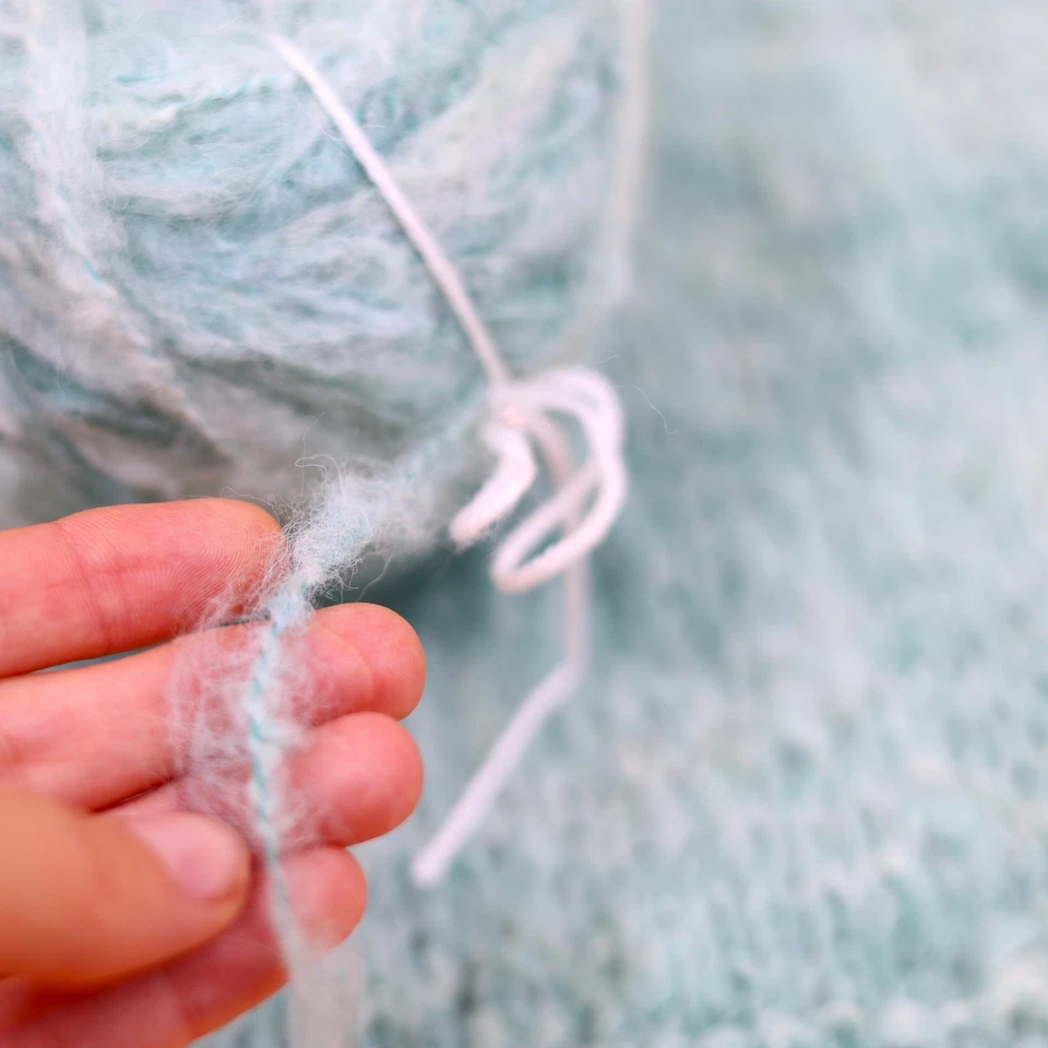 9 balls Baby Alpaca / Wool Blue Warm Knitting Crochet Light Worsted Yarn  - Image 3 of 4