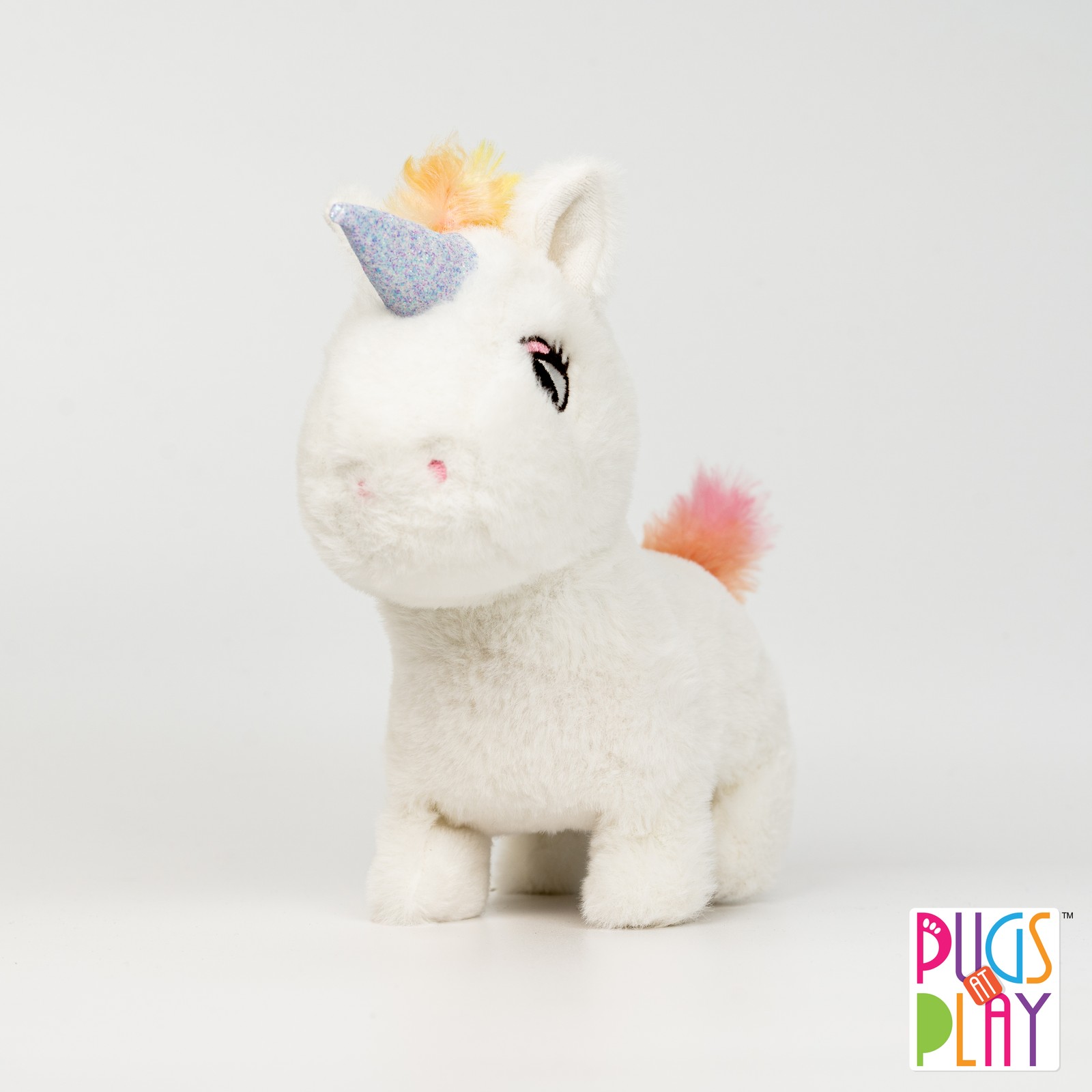 Interactive Unicorn Plush Toy Sugar Cream Pugs at Play Childrens Walking Squad