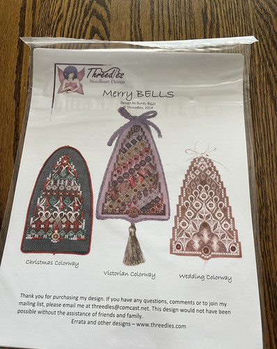 Threedles Merry Bells 2014 Kurdy Biggs Pattern Beads Complete Christmas Wedding
