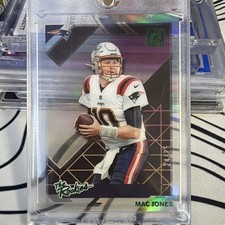 Mac Jones The Rookies Green Clearly Donruss 12/25 New England Patriots 