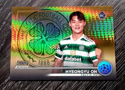 2023 Topps Stadium Club Chrome UEFA Hyeongyu Oh #91 Rookie Celtic FC/50