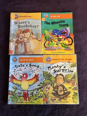 X4 Start Reading Kinder Lernbuch Paket Taschenbücher Orange Level