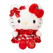 Sanrio Hello Kitty Plush 50th Anniversary Strawberry News Ichigo Shimbun Japan