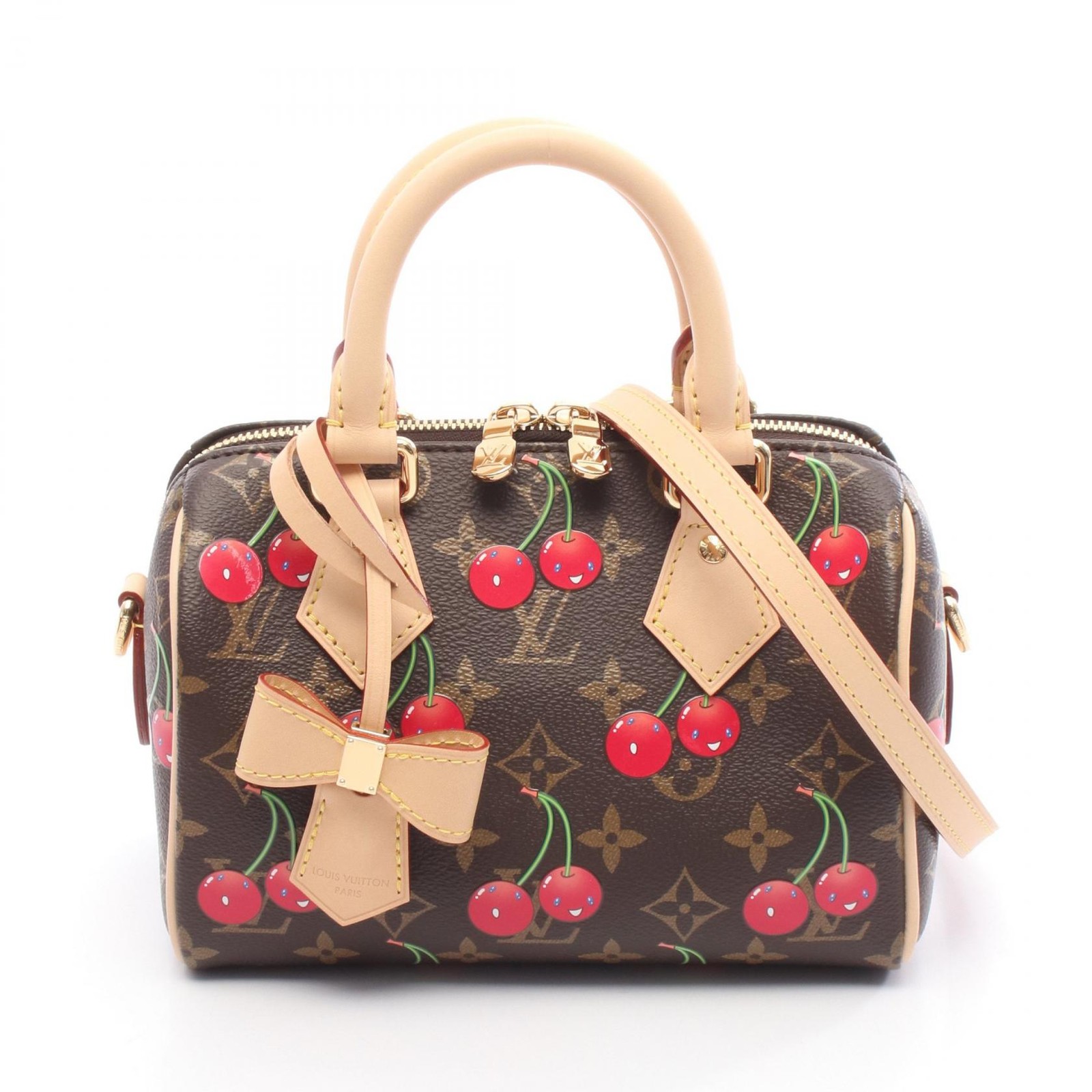 LOUIS VUITTON x TM Speedy Bandouliere 20 Shoulder Handbag M13094 Monogram cherry