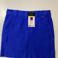 Rafaella Comfort Stretch 18" Pull-On Skort in Amparo Blue