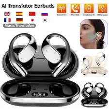 3in1 Smart Voice Translation Earbuds 150+ Languages Real Time Translator Headset