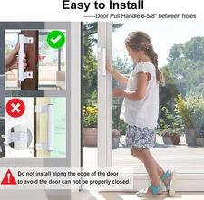 Sliding Door Handle 8" Aluminum Sliding Glass Door Pull - Sliding Patio Door ...