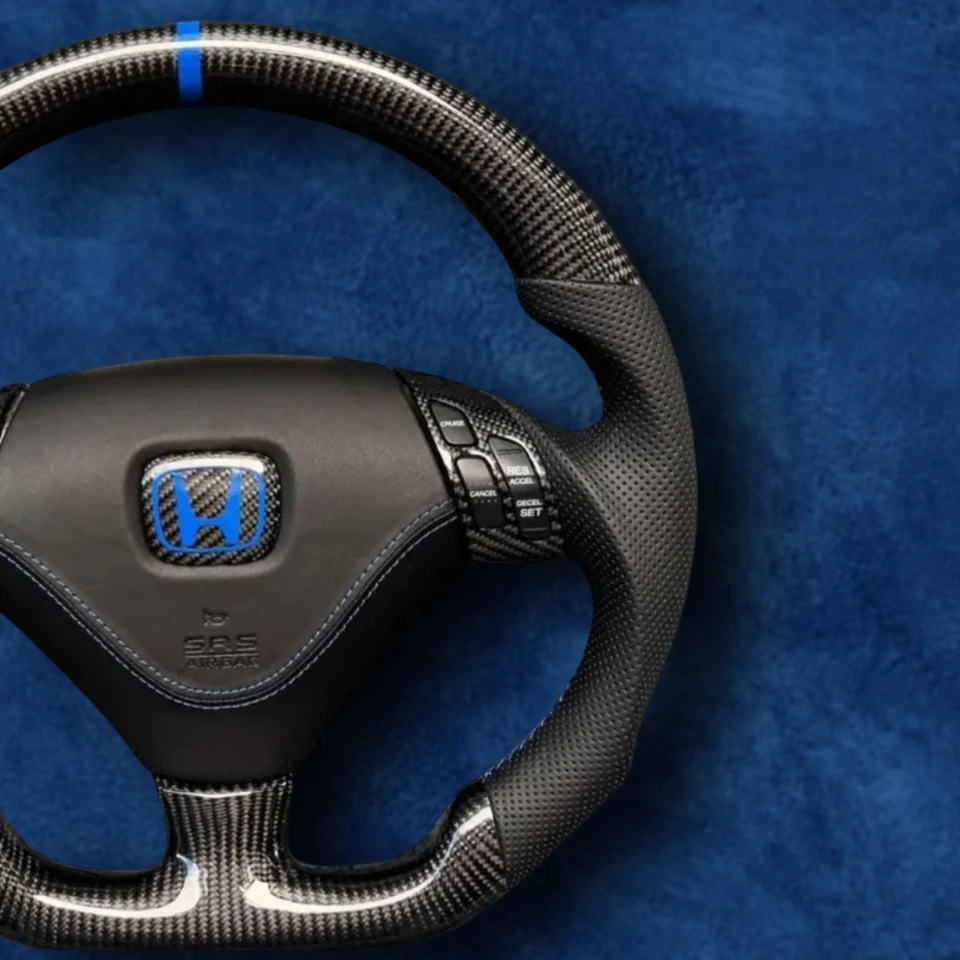 Honda Accord Real Carbon Fiber Custom Steering Wheel For (2003-2007) - Image 2 of 4