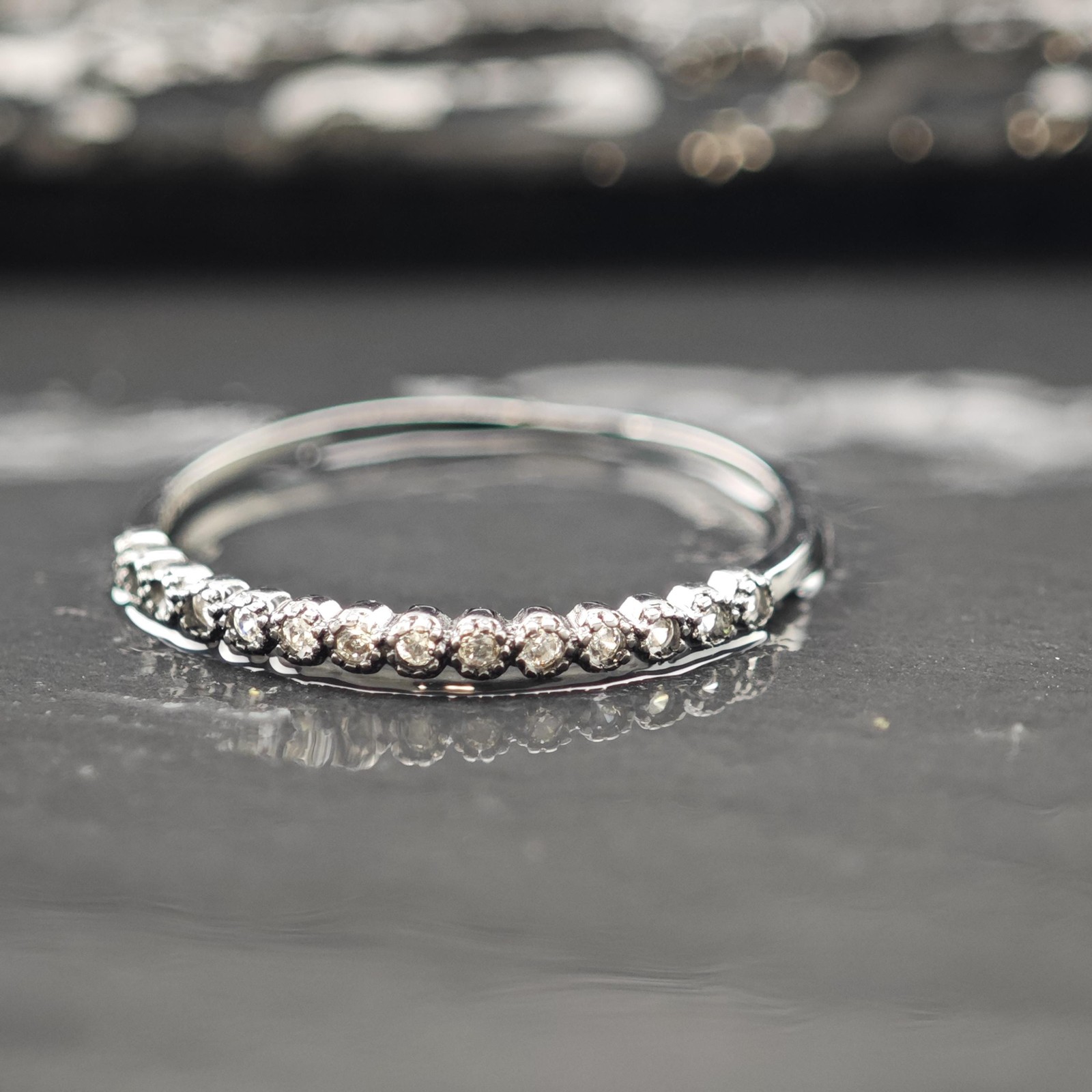 Black Ruthenium Plated Stackable Ring Sterling Si… - image 3