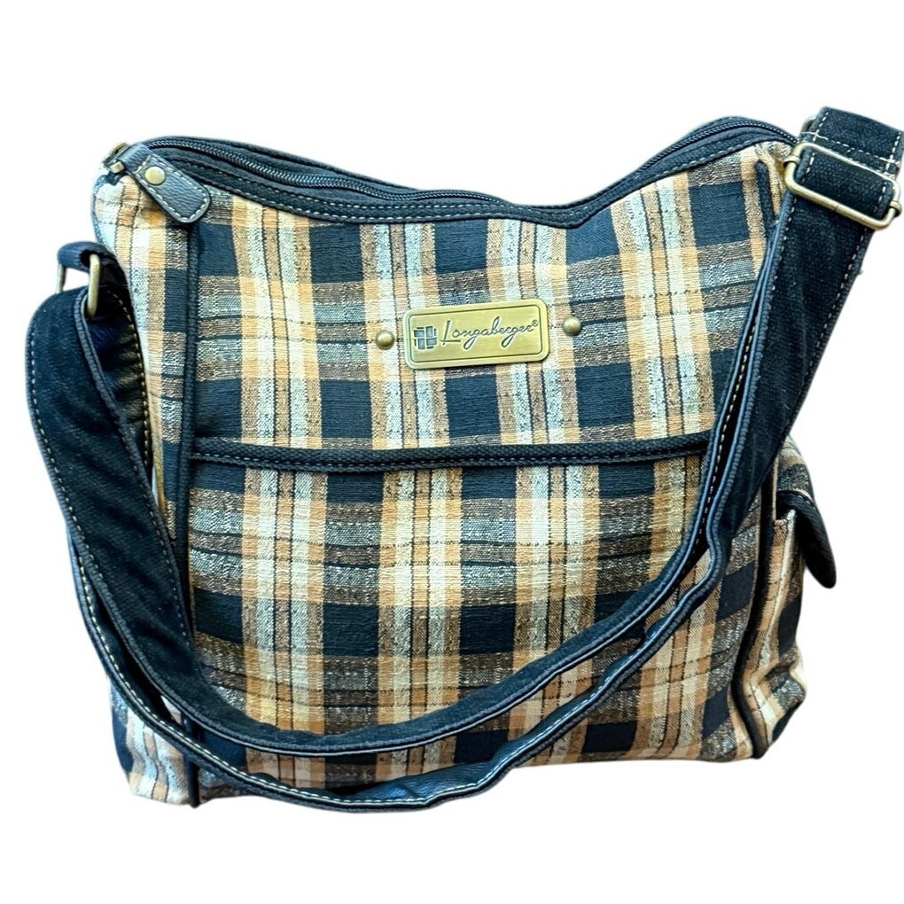 Rare Longaberger Plaid Crossbody Shoulder Bag Preppy 90s Travel Y2K cottage