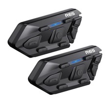 Motorcycle Bluetooth Headset, 6 Riders 2-Way Helmet Intercom, 2 Packs