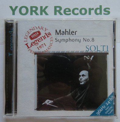 MAHLER - Symphony No 8 SOLTI Chicago Symphony Orchestra - Excellent Con CD Decca