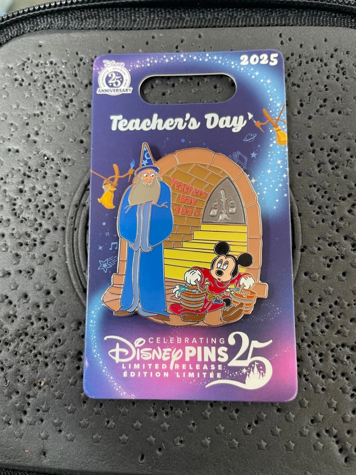 New Disney 2025 Teacher's Day Pin Fantasia Sorcerer Mickey Mouse and Yensid