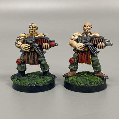 2 DARK LEGION HERETIC LEGIONNAIRES WARZONE MUTANT CHRONICLES MINIATUREN BEMALT