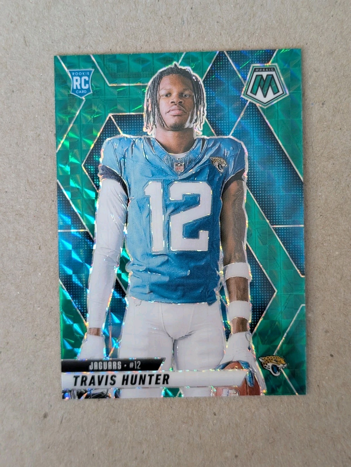 2025 Panini Mosaic - Rookie Variations Travis Hunter #279 Green Mosaic Prizm