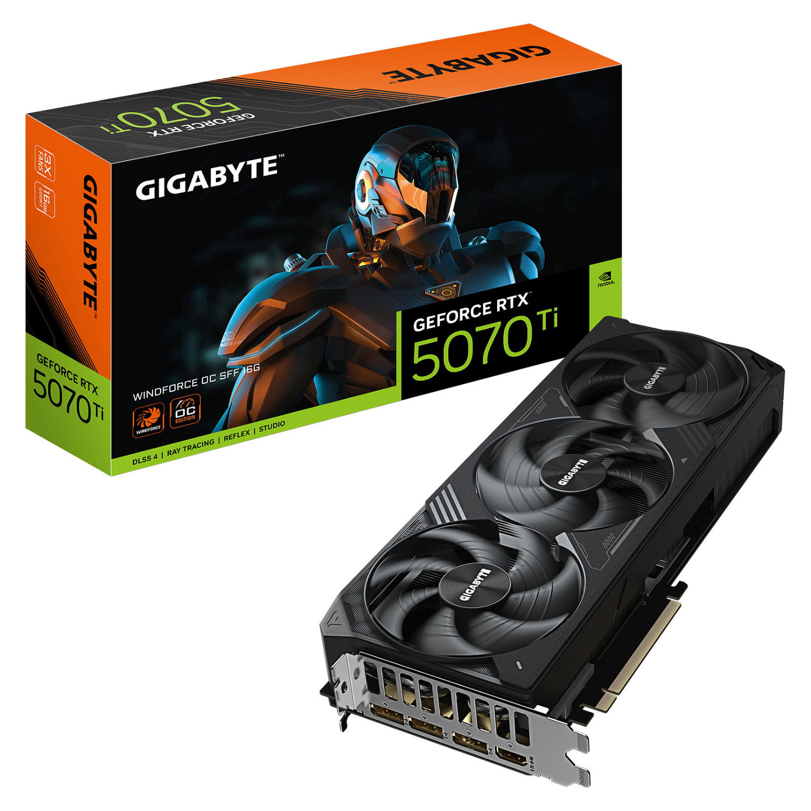 GIGABYTE GeForce RTX 5070 Ti WindForce 3 OC - 16GB GDDR7 RAM - Grafikkarte - Image 8
