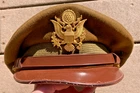 US Early WW2 Army Military Officer Visor Cap Hat Size 7