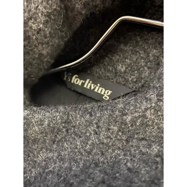 Gabardina Yohji Yamamoto Vestido Cuello Alto Gris Lana Mezcla Angora 100 cm Foto 4 de 4