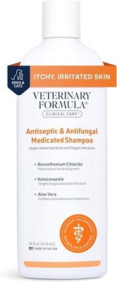 Clinical Care Antiseptic and Antifungal Medicated Shampoo for Dogs & Cats,16 Fl.