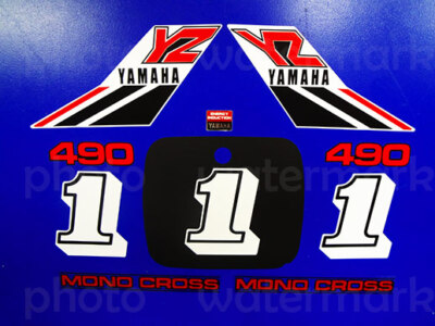1984 Yamaha YZ490 10pc Euro graphics 84' pegatinas decals stickers kit MX YZ 490