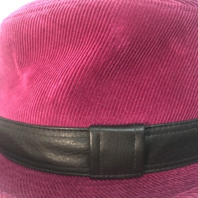 HERMES Fashion Accessories hat cotton / Leather Pink purple 