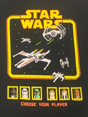 Star Wars T Shirt Choose Your Player Mens Size Large Black Retro Video Game - Picture 2 of 7