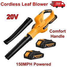 20V Small Electric Cordless Leaf Blowers – 150MPH Handle w 2 Batteries & Charger
