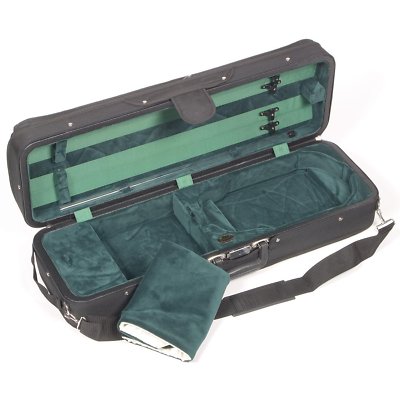 Bobelock Featherlite 1003 Oblong Black/Green 4/4 Violin Case - Velour