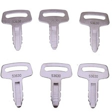 (6) Ignition Key RC101-53630 for Kubota K008 KX161-2 KX101 KX151 R410 KH61 R520S