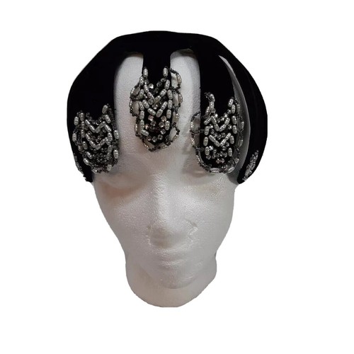 Marie Madix Flapper Skull Cap Headband 