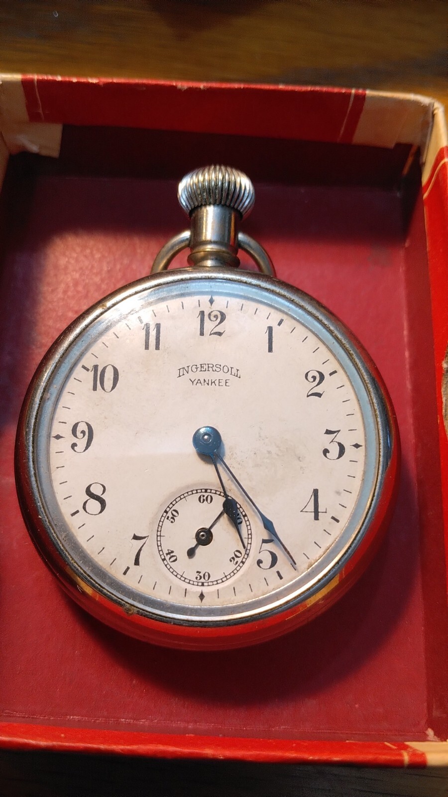 Antique Working 1915 ROBT H. INGERSOLL & BRO Yankee Pocket Watch w