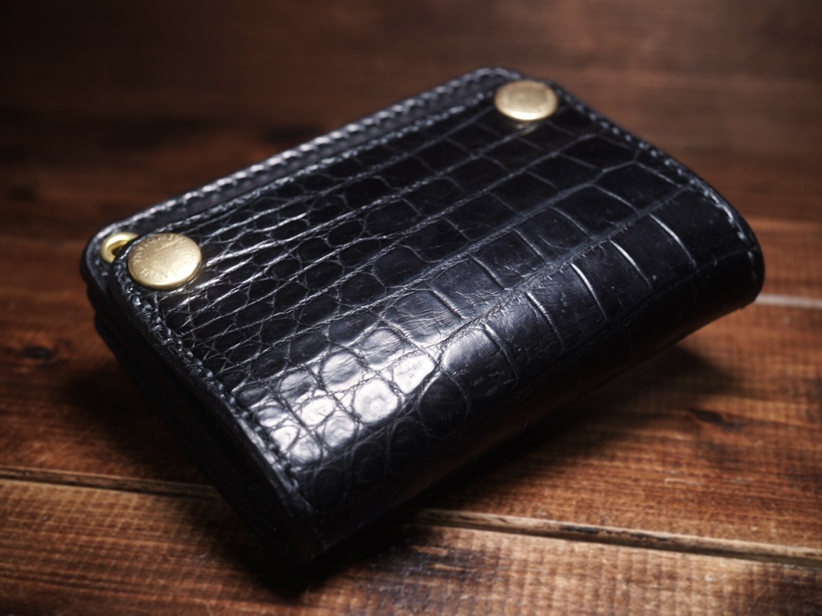Crocodile Skin Tracker Wallet / Hand Sewing / Tochigi Leather | eBay