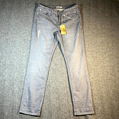 NWT Madewell 28 Slim BoyJean Jeans Black Light Wash Distressed 32x30