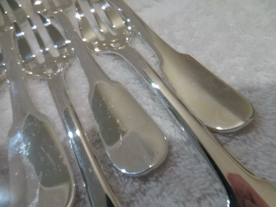 12 horquillas de ostra christofle Cluny vintage 1990 francesas chapadas en plata 14,9 cm Foto 3 de 4