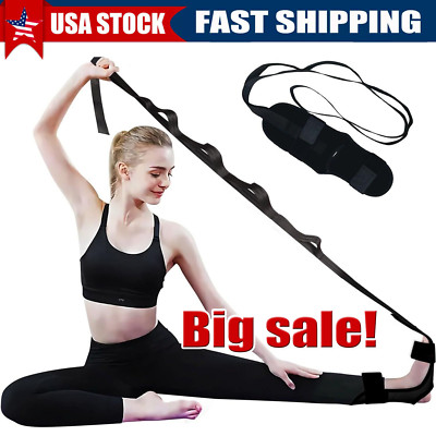 Yoga Band Flexibility Stretch Leg Fascia Stretcher Strap Ballet Gym Trainer US