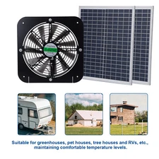 30W Solar Powered Attic Ventilator Gable Roof Vent Fan with 30W Foldable Panel