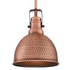 Westinghouse 1 Light Pendant Indoor Light Fitting washed copper hammered Madras