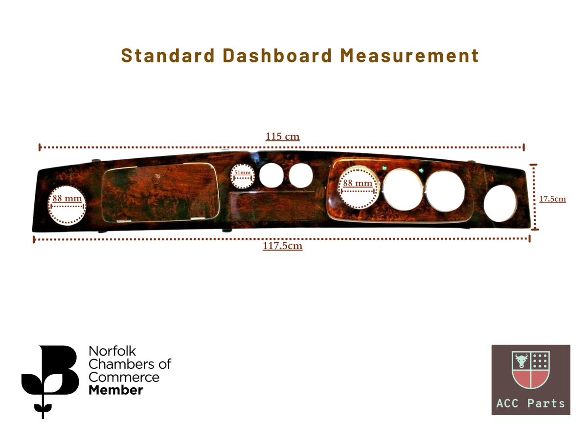 Dashboard for Rover Mini Burl Walnut Classic Mini MPi Dash RHD 3+1