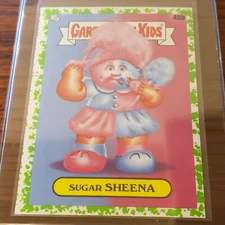 2021 TOPPS GARBAGE PAIL KIDS FOOD FIGHT SUGAR SHEENA BOOGER GREEN 45b