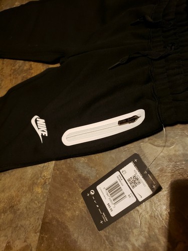 NEW Nike Tech Fleece Pants GIRLS SIZE 6X Sportswear BLACK WHITE 6 Toddler jeans - Picture 2 of 3