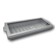 PROFESSIONAL METAL CASINO POKER CHIPS TRAY & LOCKING COVER - 12 ROW/ 720 CHIPS