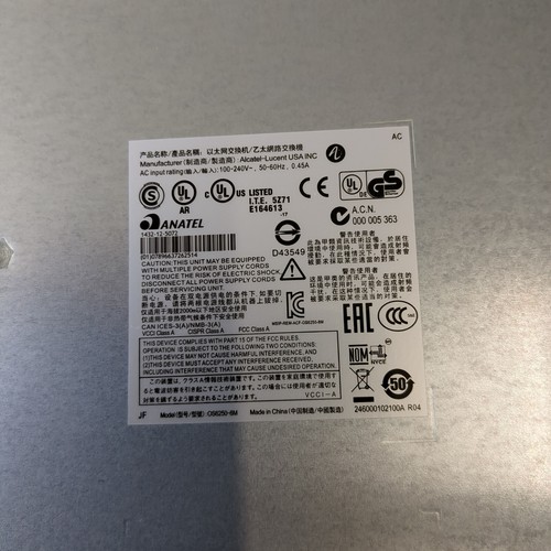 Alcatel-Lucent OS6250-8M 8-Port Gigabit Ethernet Switch - Photo 5/9