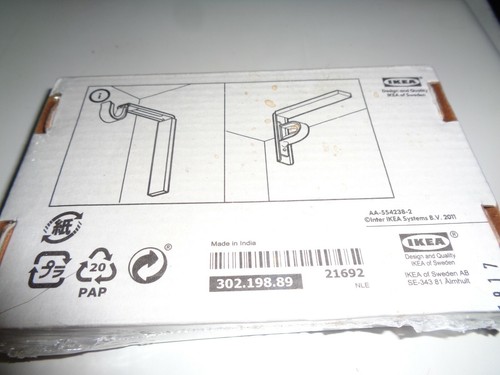 1 IKEA BETYDLIG White Adjustable Curtain Rod Holder & Bracket 302.198.89 - Picture 2 of 2
