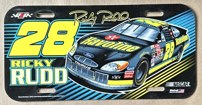 VINTAGE Nascar Ricky Rudd Havoline #28 license plate Texaco