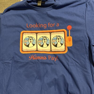Hamms Beer Custom Made Gambling T-shirt Dist Rict Brand Size XL And Medium Only