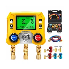 VIVOHOME Digital HVAC Manifold Gauge Set with R134a R1234yf Quick Couplers an...