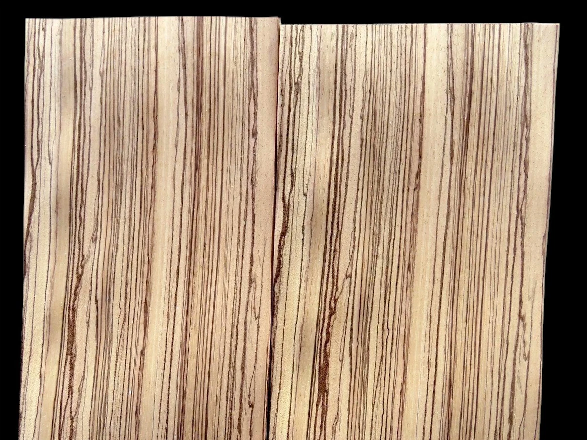 6 hojas ZEBRANO chapa chapa de madera auténtica hoja construcción de muebles estante madera noble barco puerta